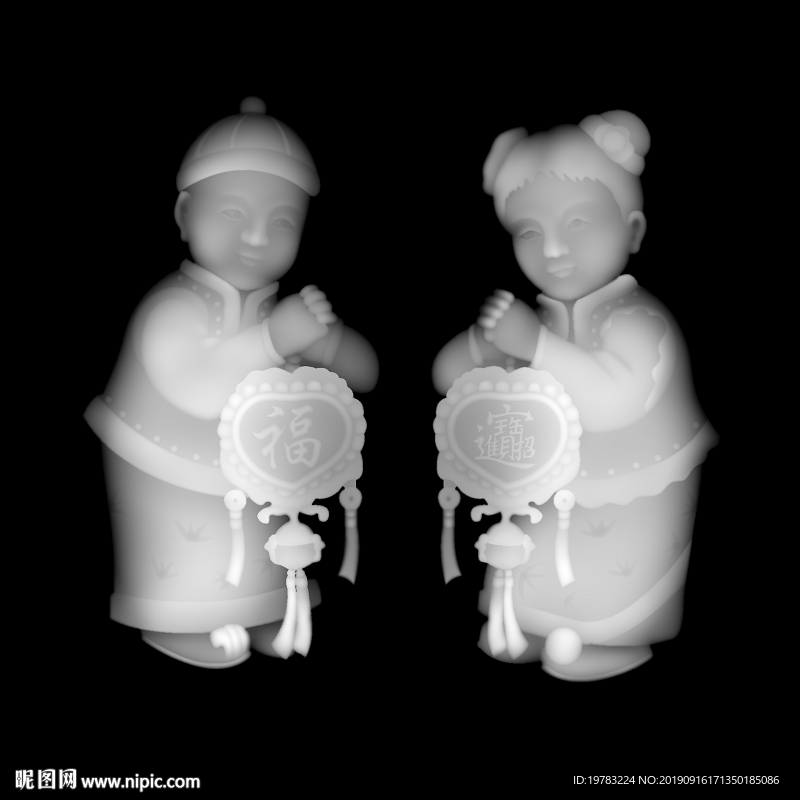 精雕图 灰度图 浮雕图 3D图