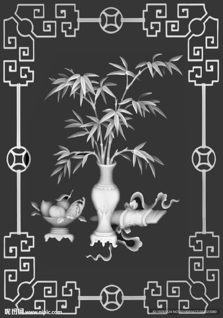 精雕图 灰度图 浮雕图 3D图