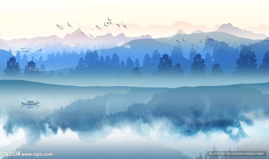 简约山水