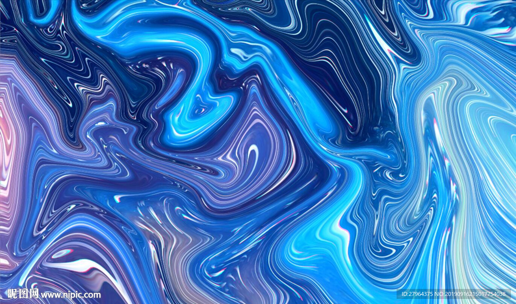 抽象流水炫彩电视背景墙