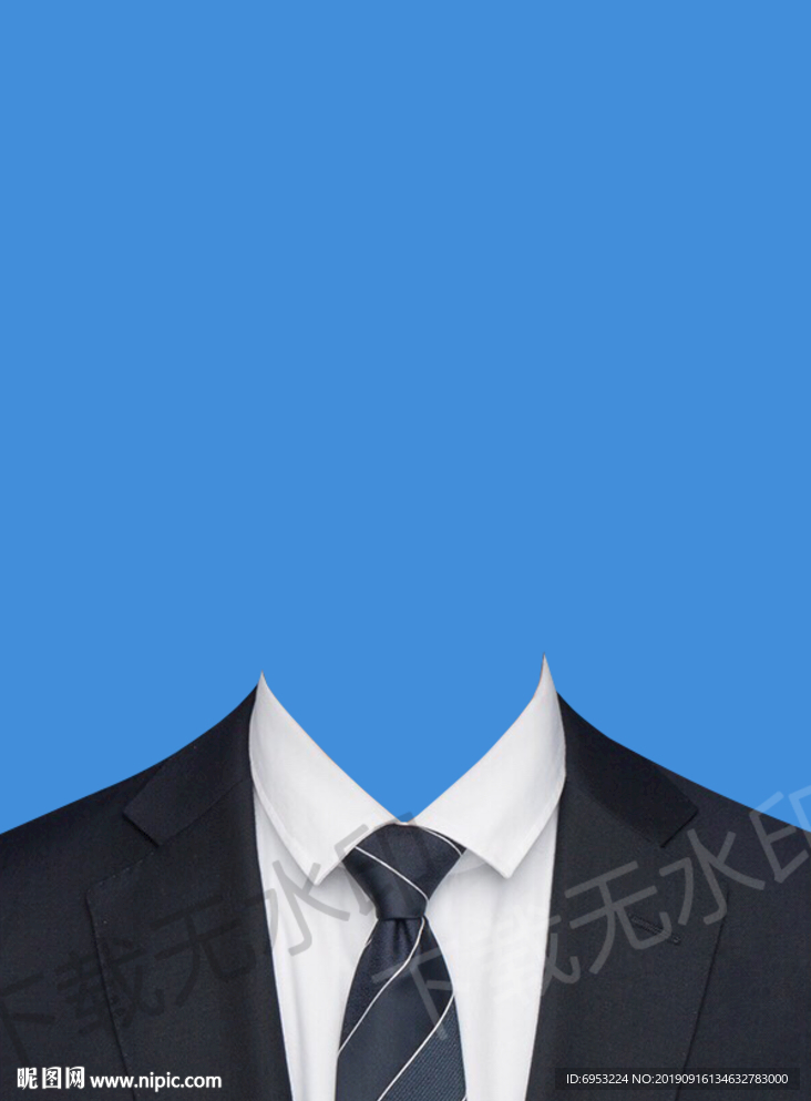 简约证件照衣服模板