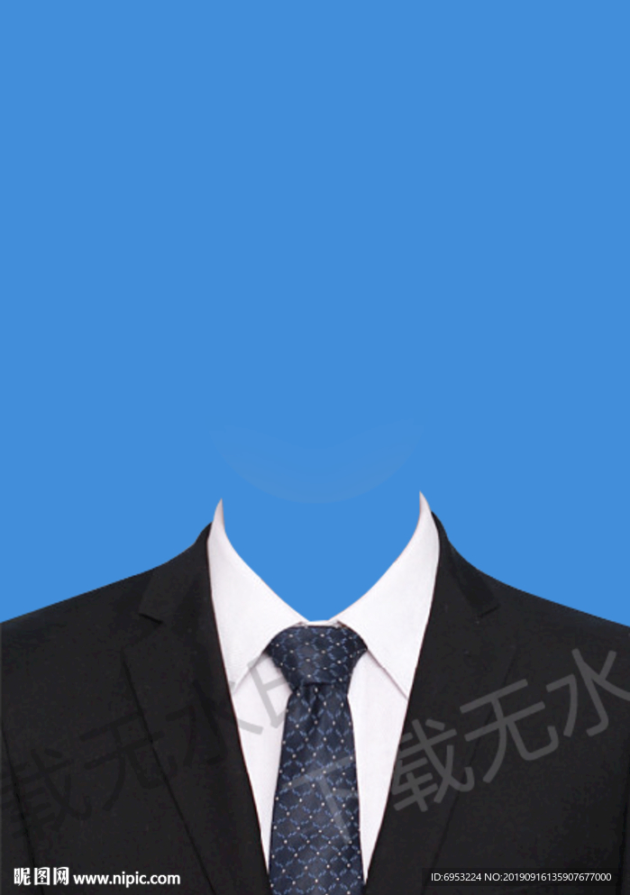 男士证件照西装正装模板