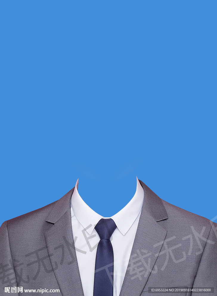 灰色男士西装模板