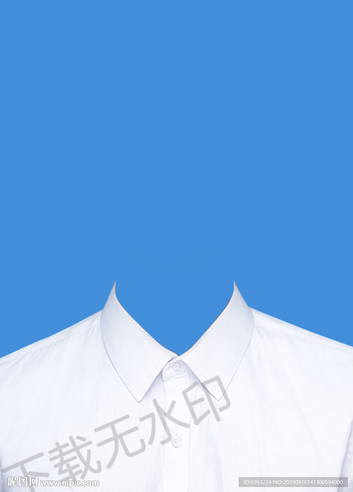 证件照白衬衫模板