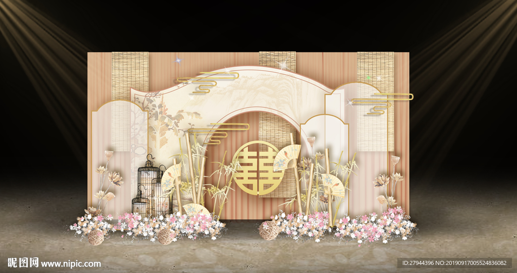 新中式婚礼迎宾区