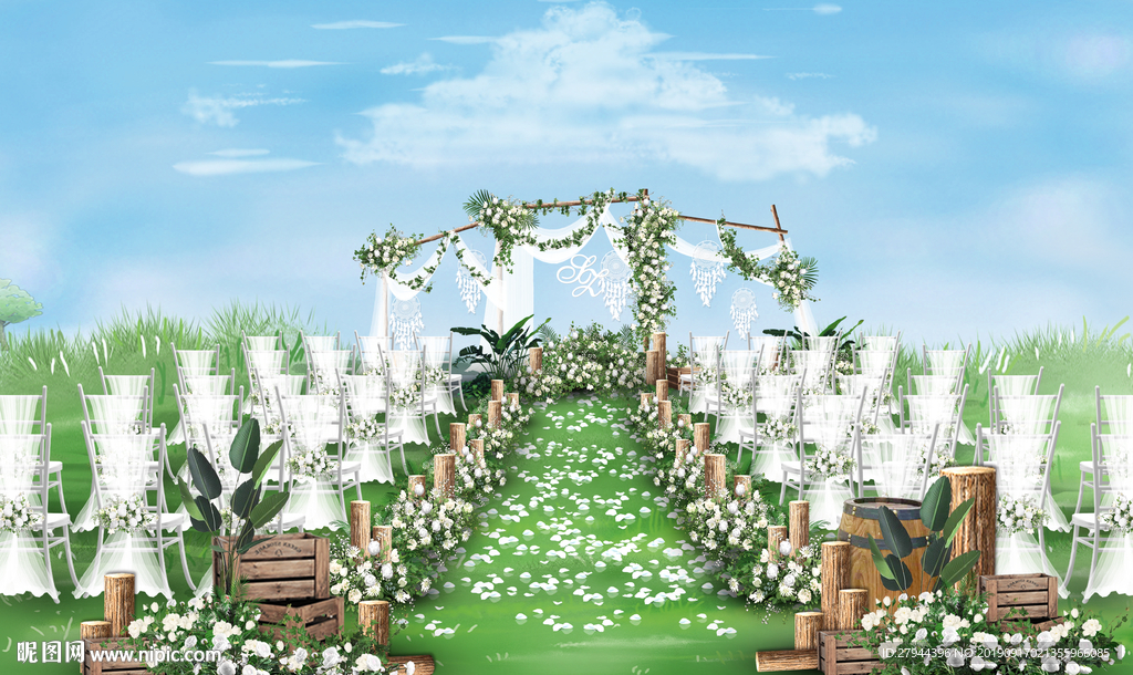 户外婚礼仪式区