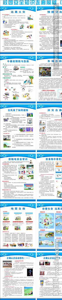 校园安全知识展板