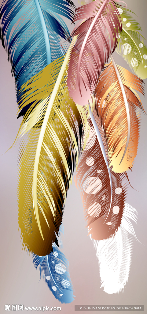 羽毛玄关背景墙