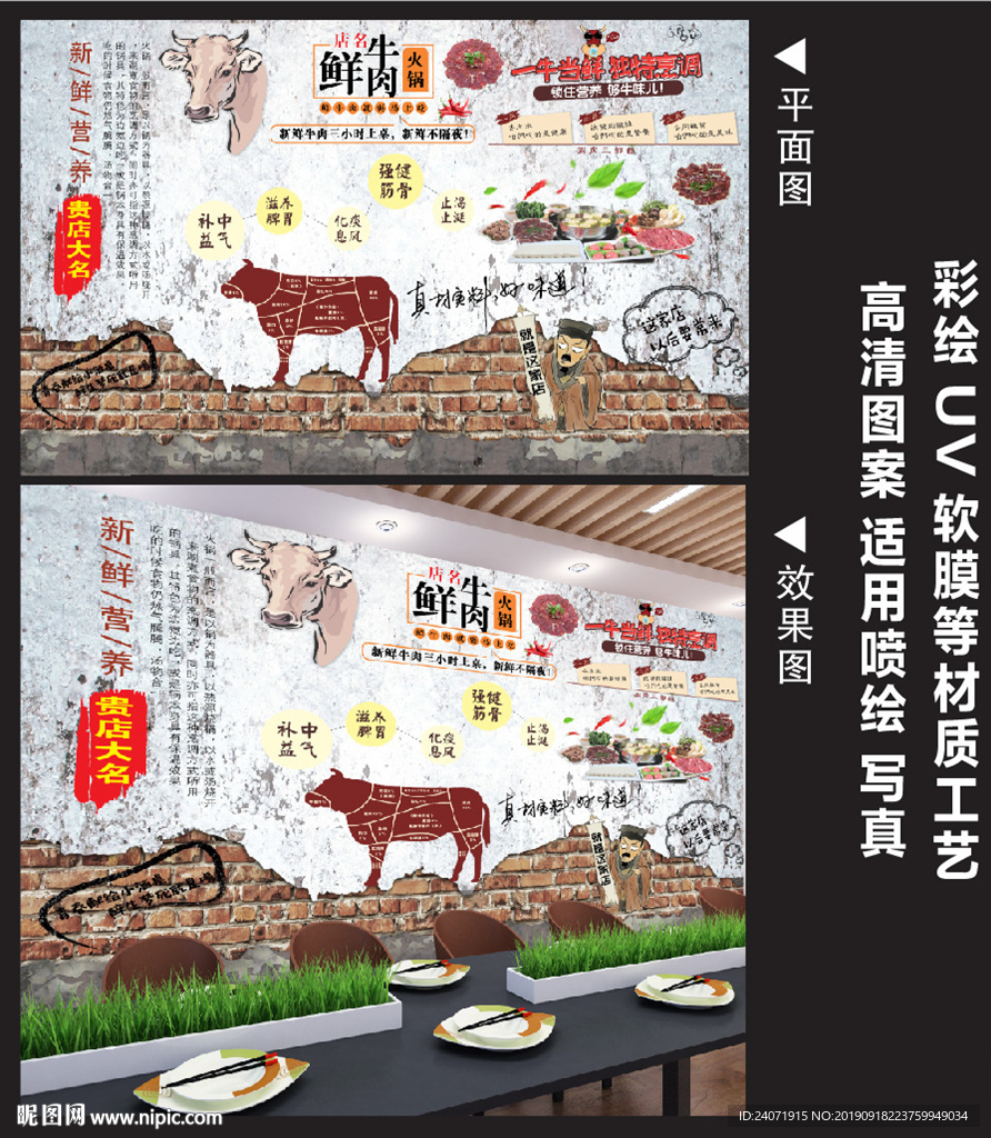 牛肉店背景