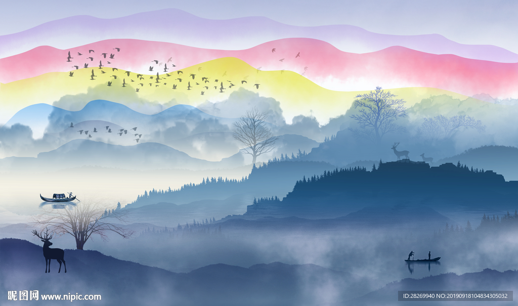 禅意水墨山水