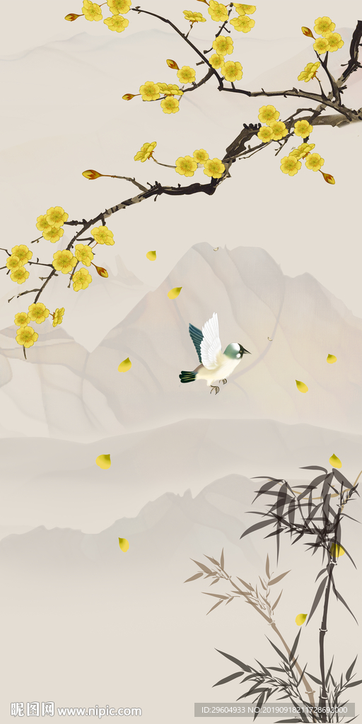 高清 山水水墨画 TIF分层