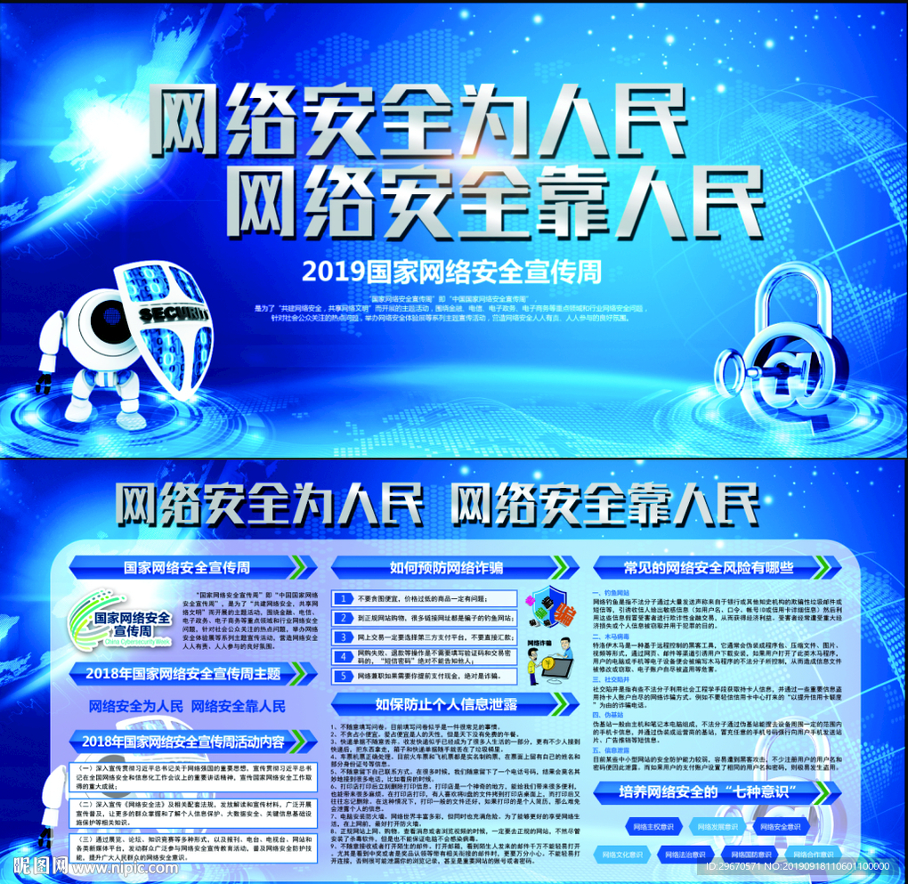 网络安全展板