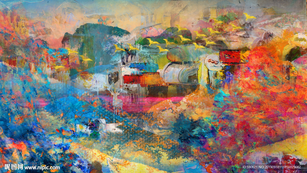抽象油画