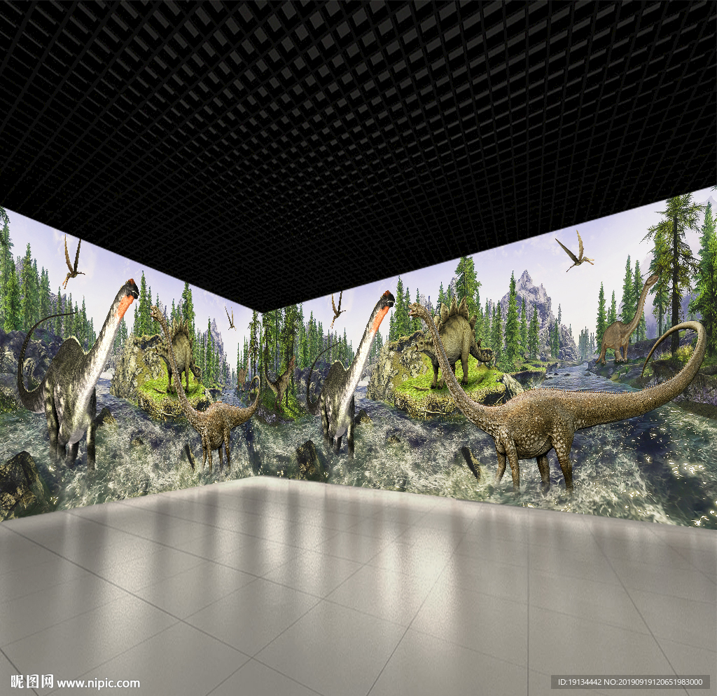 恐龙世纪3D壁画