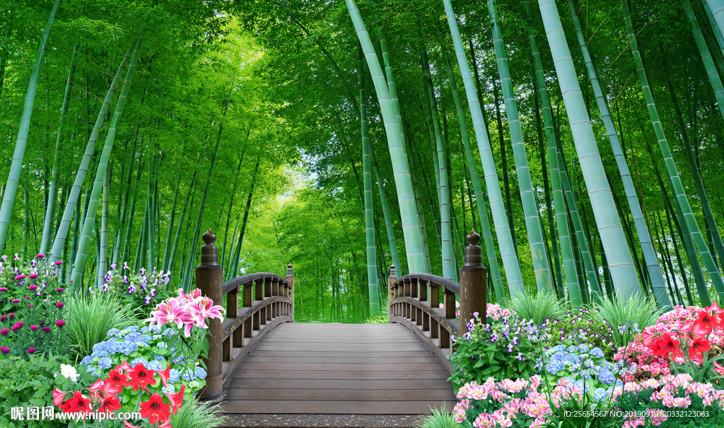 林丛林风景背景墙壁画