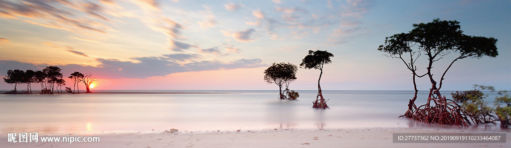 晚霞海边风景