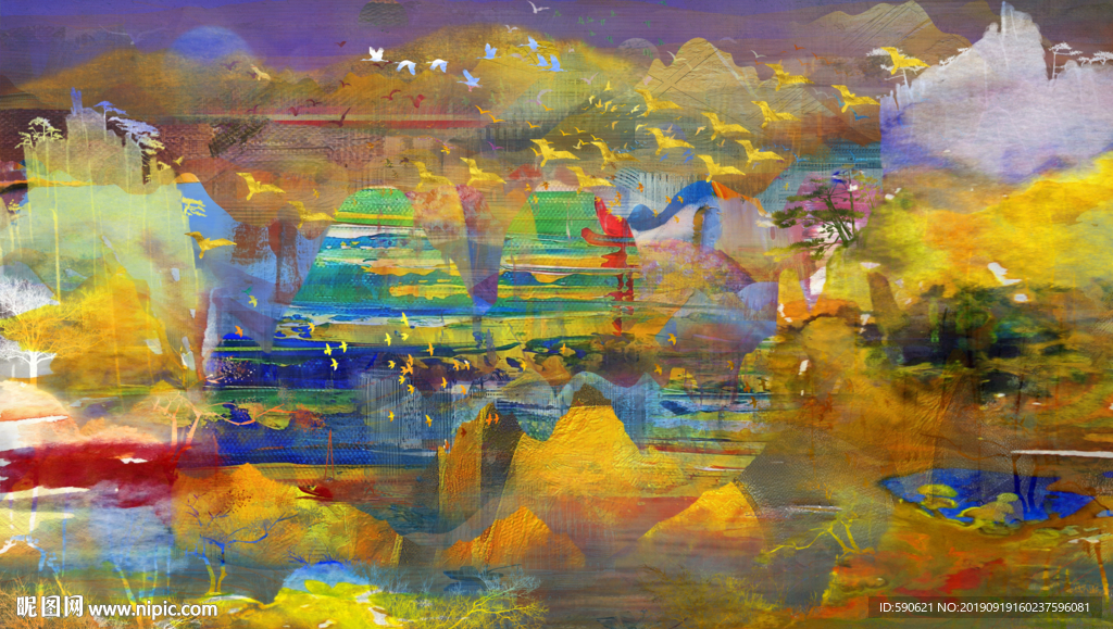 抽象油画