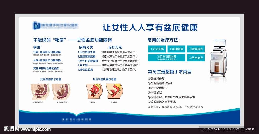 盆底宣传栏