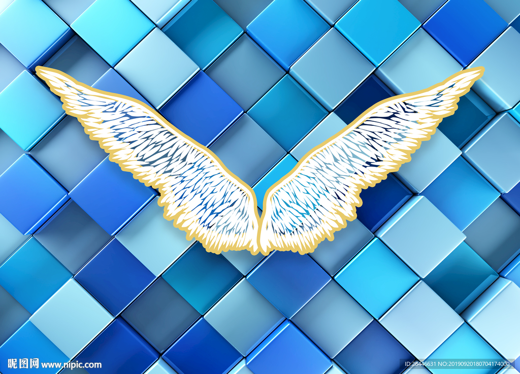 网红翅膀拍照背景墙