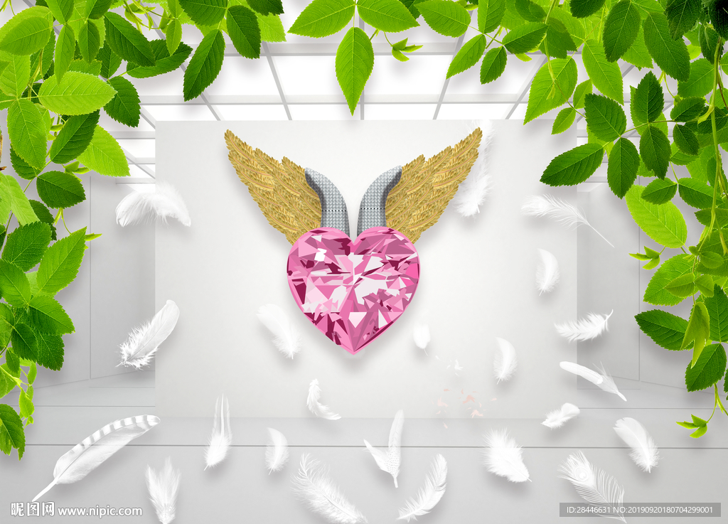 网红翅膀拍照墙