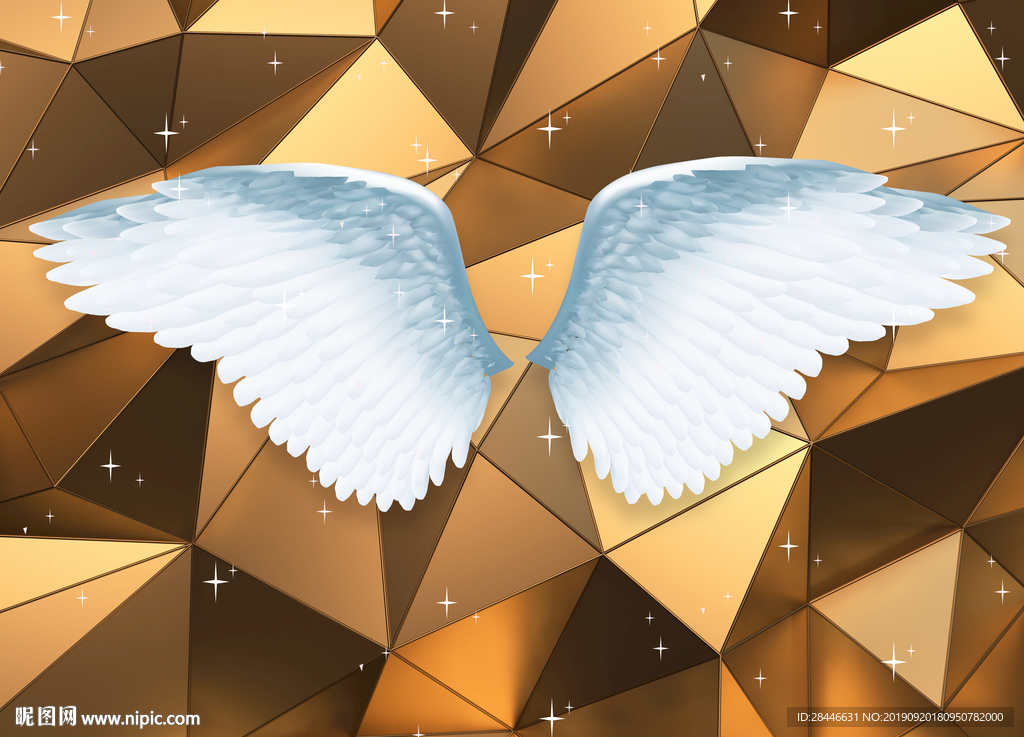 网红翅膀拍照墙