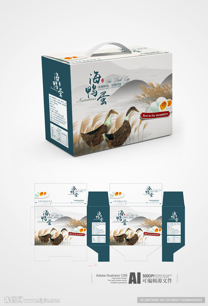 海鸭蛋包装 平面图