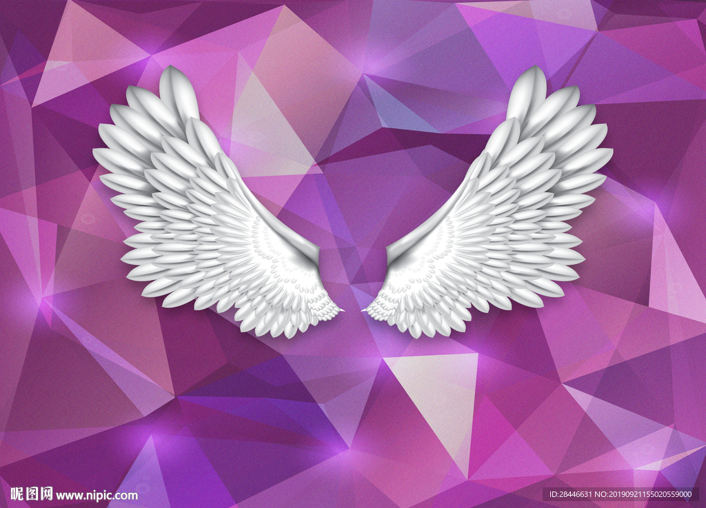 翅膀背景墙