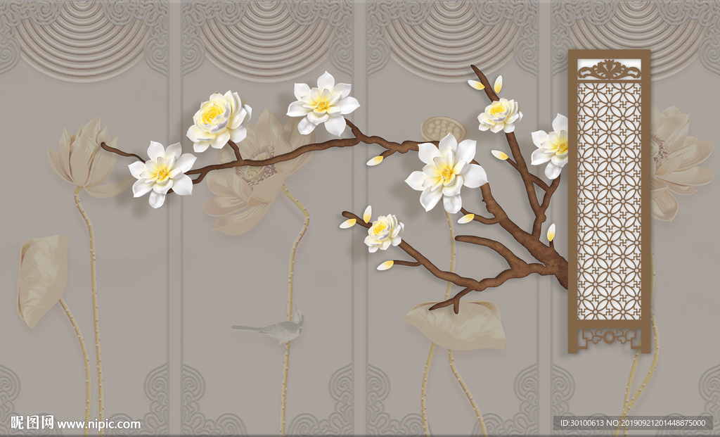 极品山水装饰画 TIF分层