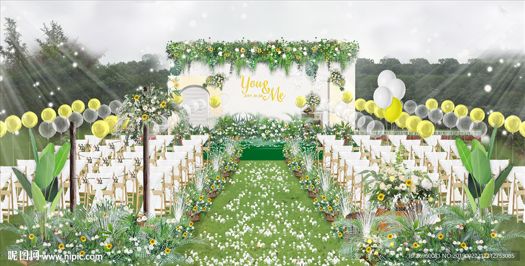 户外向日葵婚礼