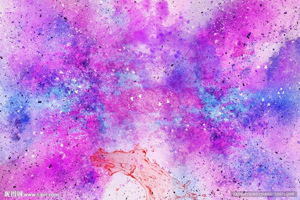 炫丽缤纷水彩元素抽象背景高清图