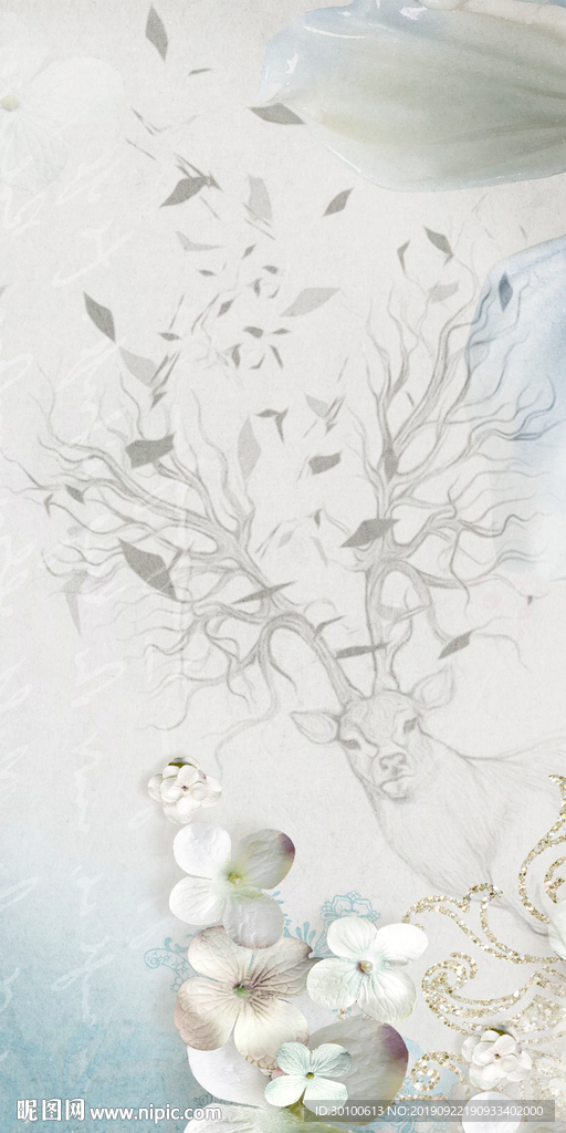 高档 极美玄关画 TIF分层