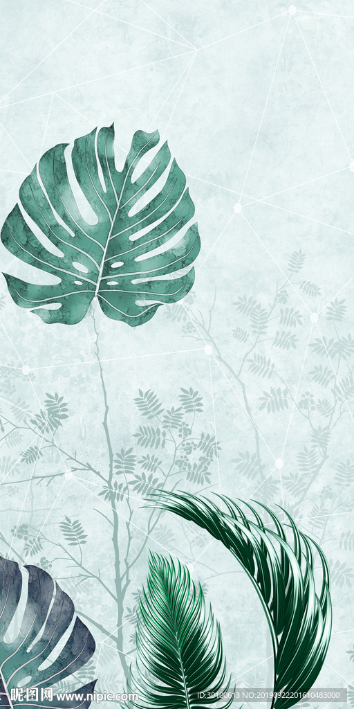 手绘极品玄关画 TIF分层