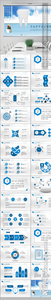 牙科牙医爱护牙齿口腔护理PPT