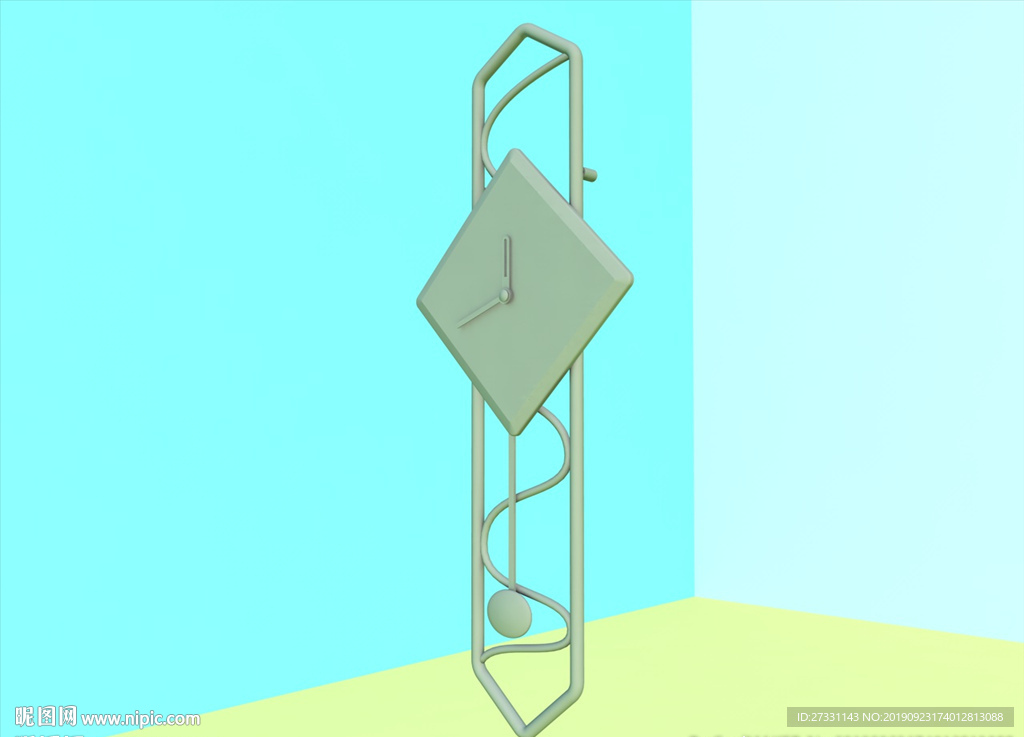 钟表素材模型 时尚挂钟 C4D