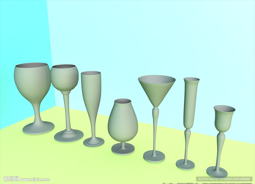 酒瓶模型 红酒架 C4D模型