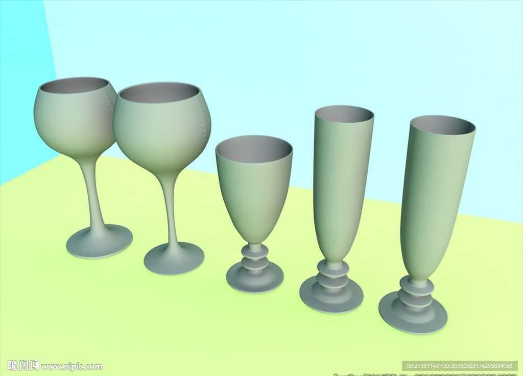 酒瓶模型 红酒架 C4D模型