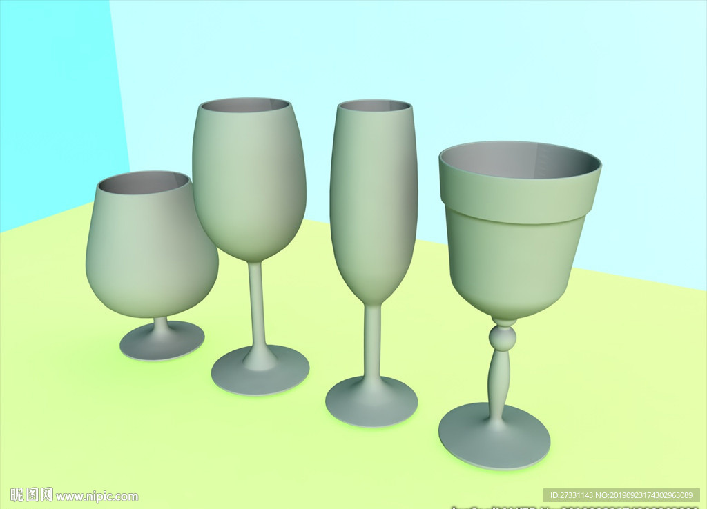 酒瓶模型 红酒架 C4D模型