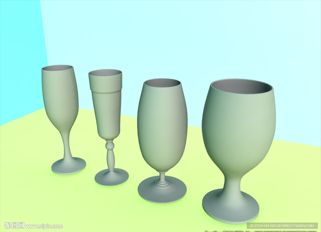 酒瓶模型 红酒架 C4D模型