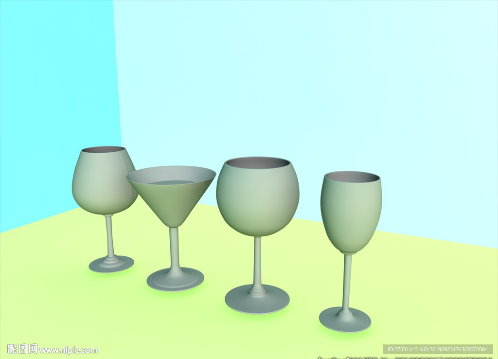 酒瓶模型 红酒架 C4D模型