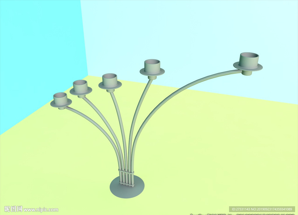 烛台模型 简约 C4D模型