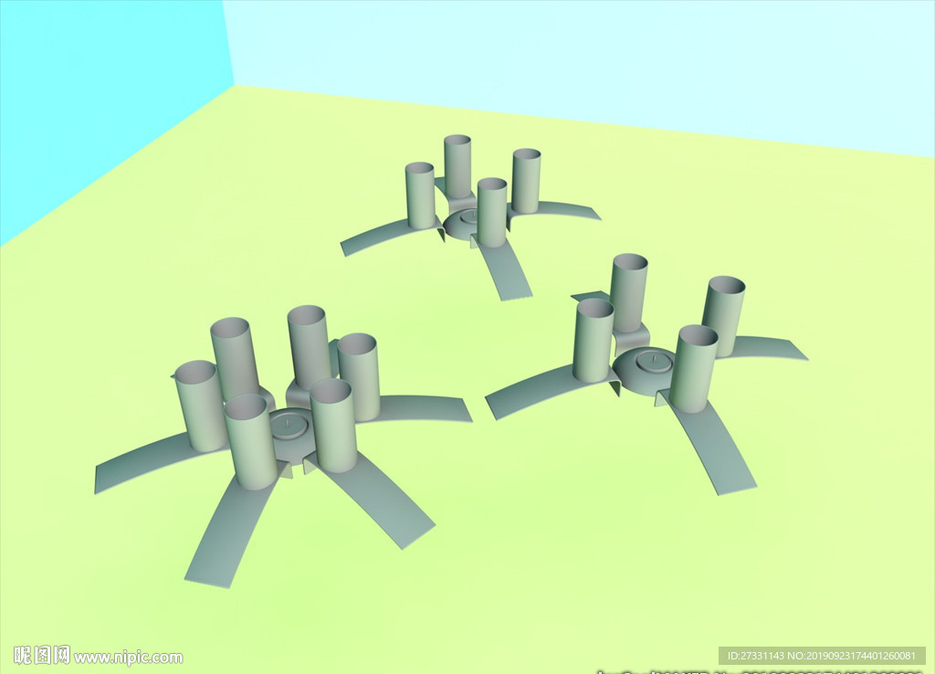烛台模型 简约 C4D模型