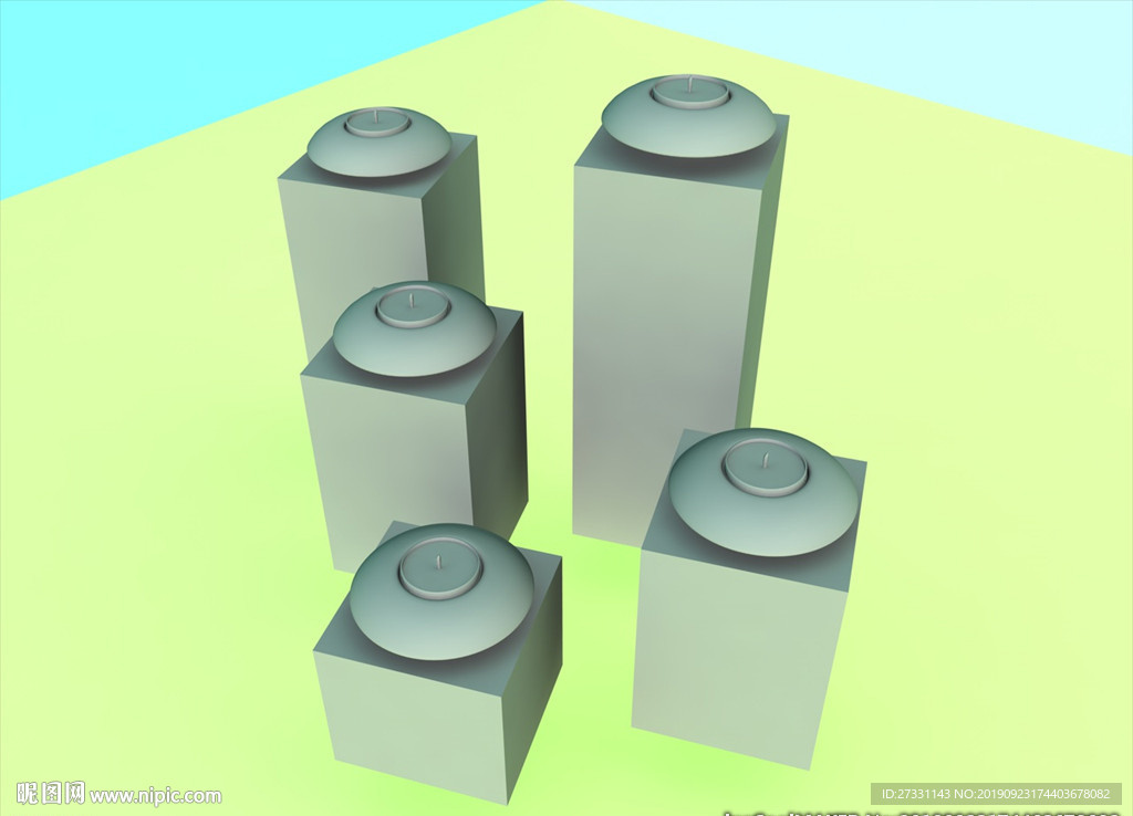 烛台模型 简约 C4D模型
