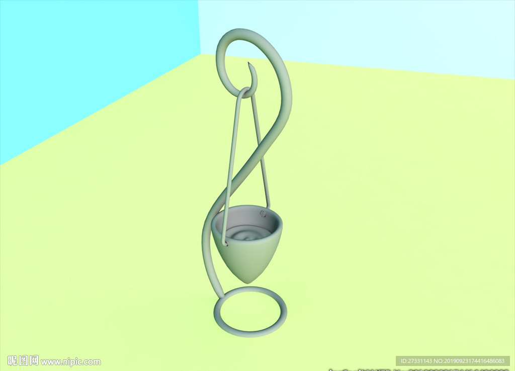 烛台模型 简约 C4D模型