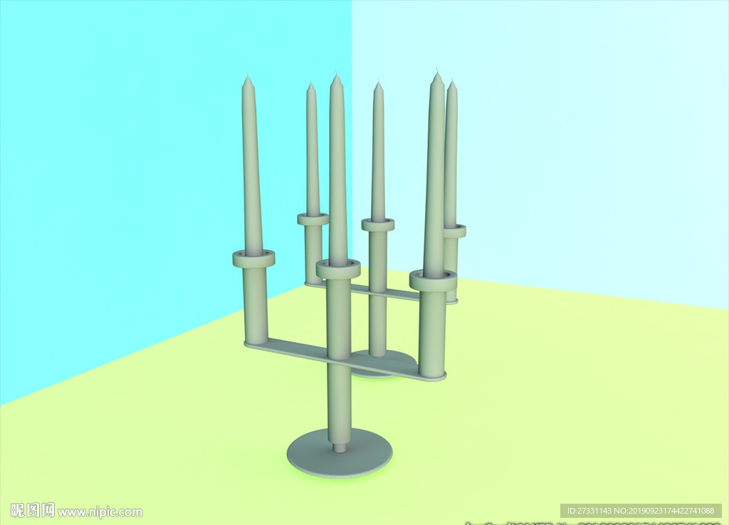 烛台模型 简约 C4D模型