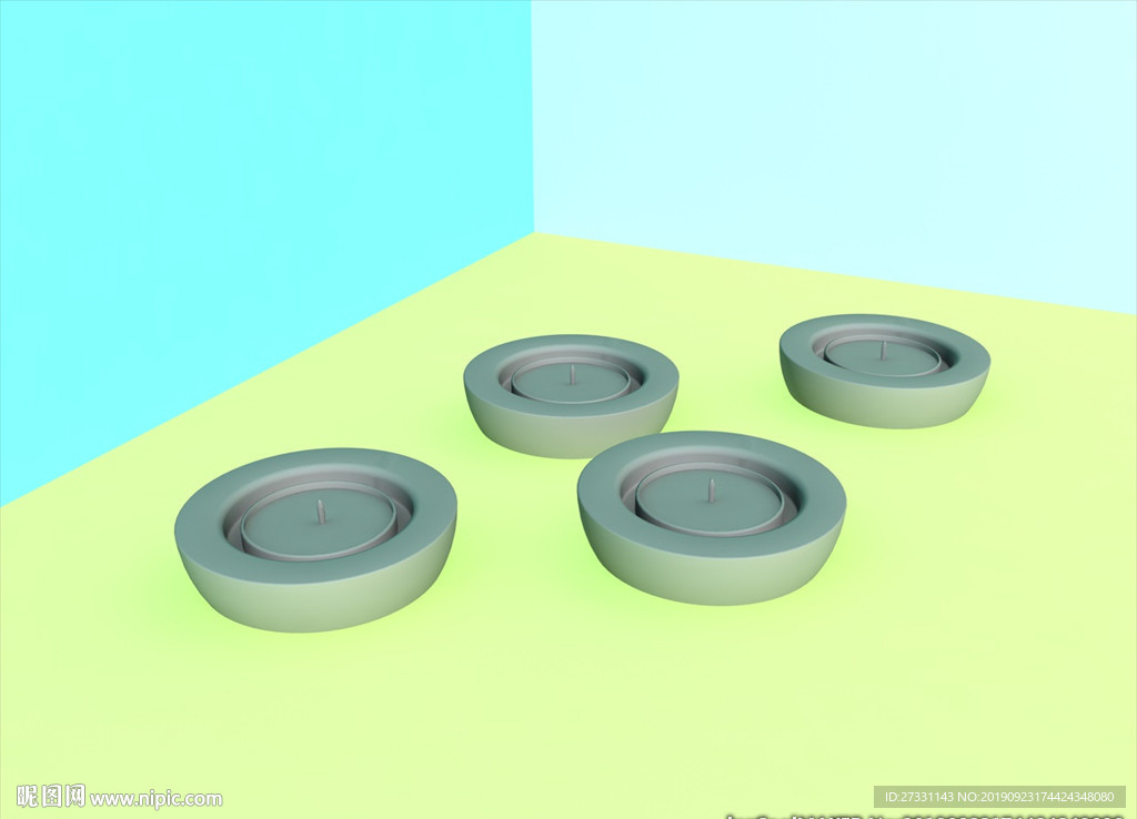 烛台模型 简约 C4D模型