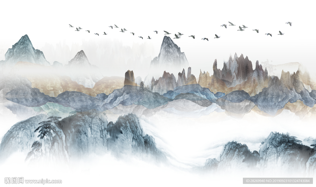 抽象山水