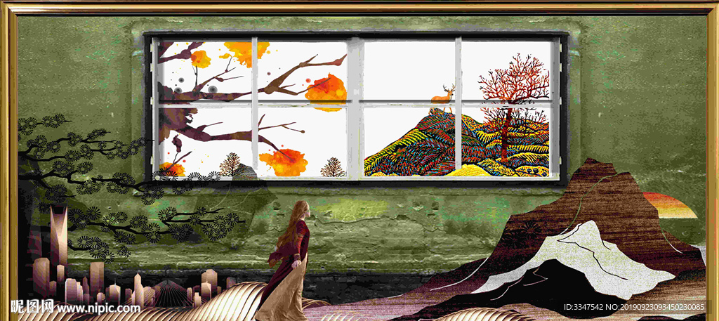 秋风瑟瑟 背景画