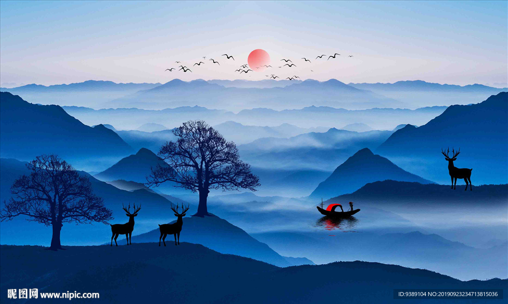 抽象山水画