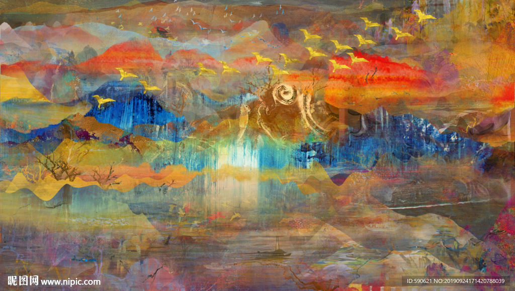 抽象油画