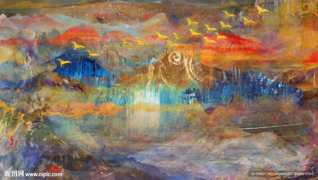 抽象油画